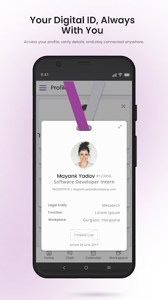 EmployWise digital ID profile screen